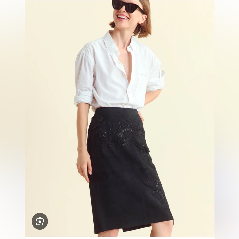 Elegant Black Skirt with Gold Accents